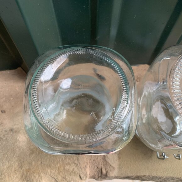 JARS - 2 airtight 32oz hermetic Glass Jars hinged wire Lid Kitchen Arts & Crafts - Picture 14 of 16